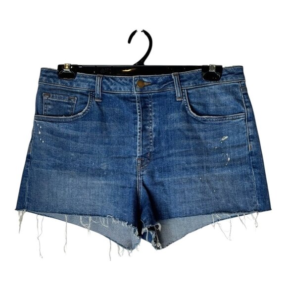 J Brand Shorts Women 31 Blue Denim Button Fly Gracie Cut Off Jean Shorts Outdoor - Picture 2 of 11